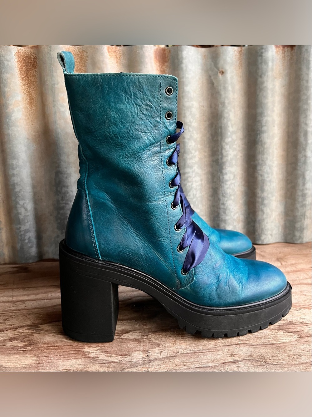 Dansko platform combat boots